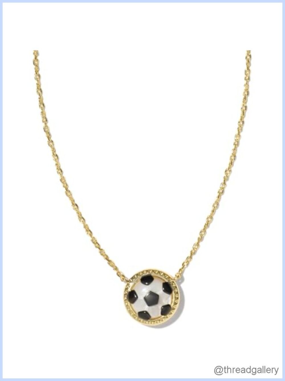 14k Gold-Plated Soccer Ball Pendant Necklace Short Adjustable